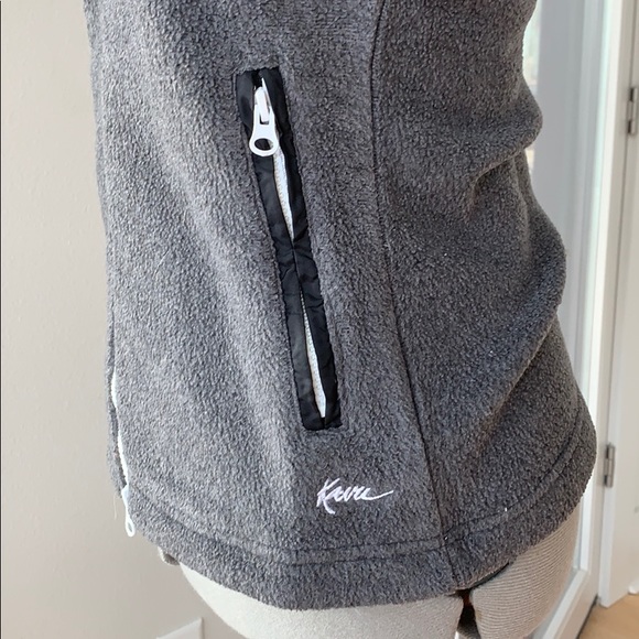 Kavu Grey Polar fleece Vest with Hood - Picture 3 of 5
